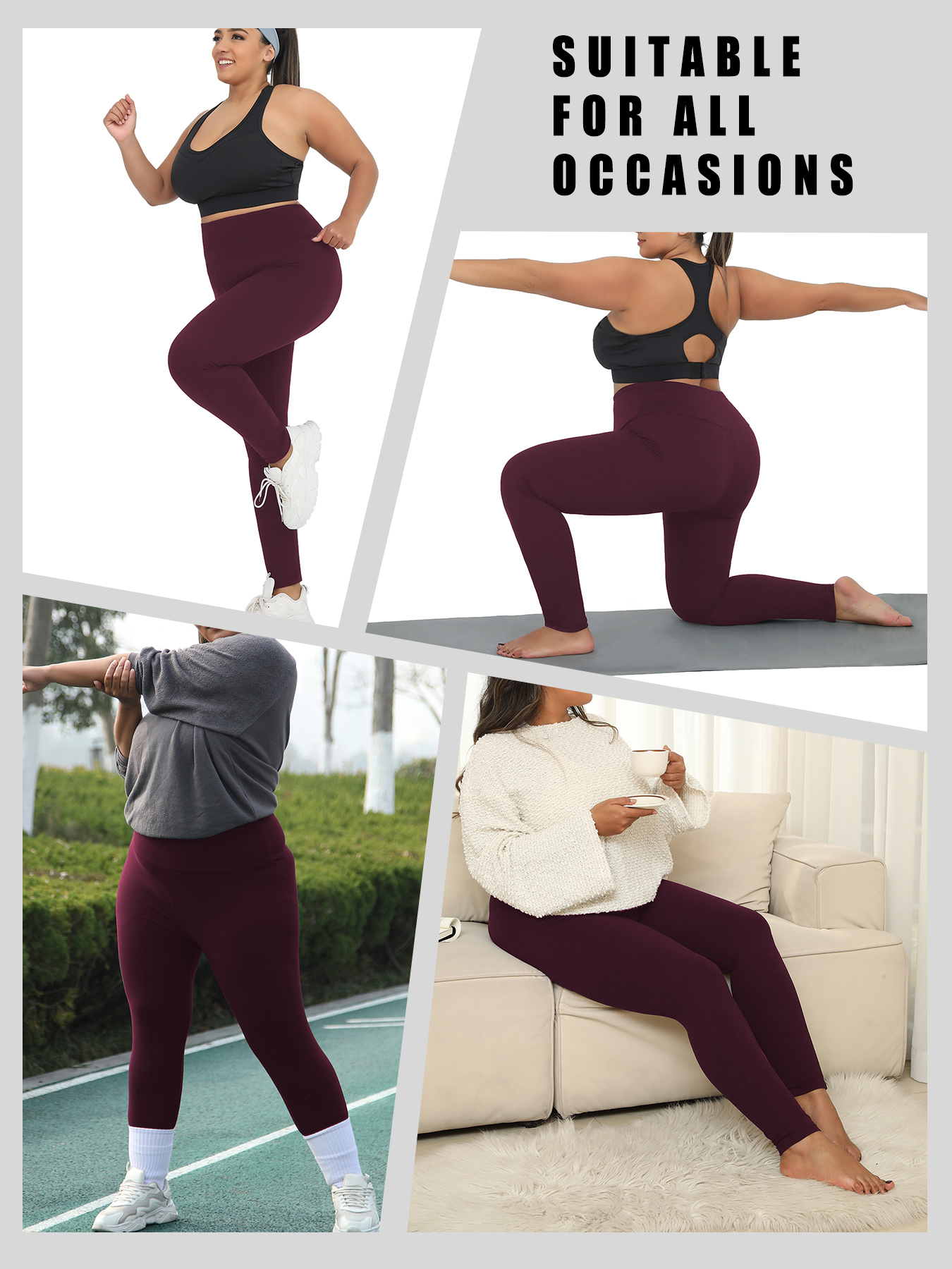 2 pack plus size Women's High  - Pilates Yoga Leggings recensione e prezzo