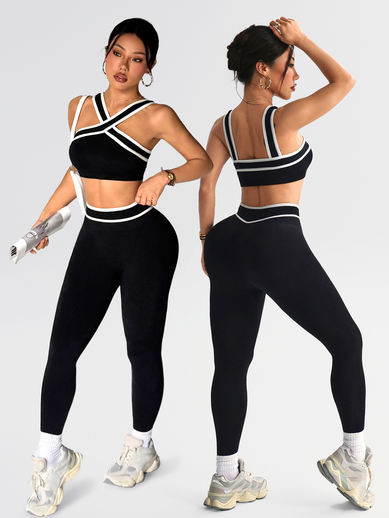 2 pcs Women Seamless Yoga Sets - Pilates Yoga Leggings recensione e prezzo
