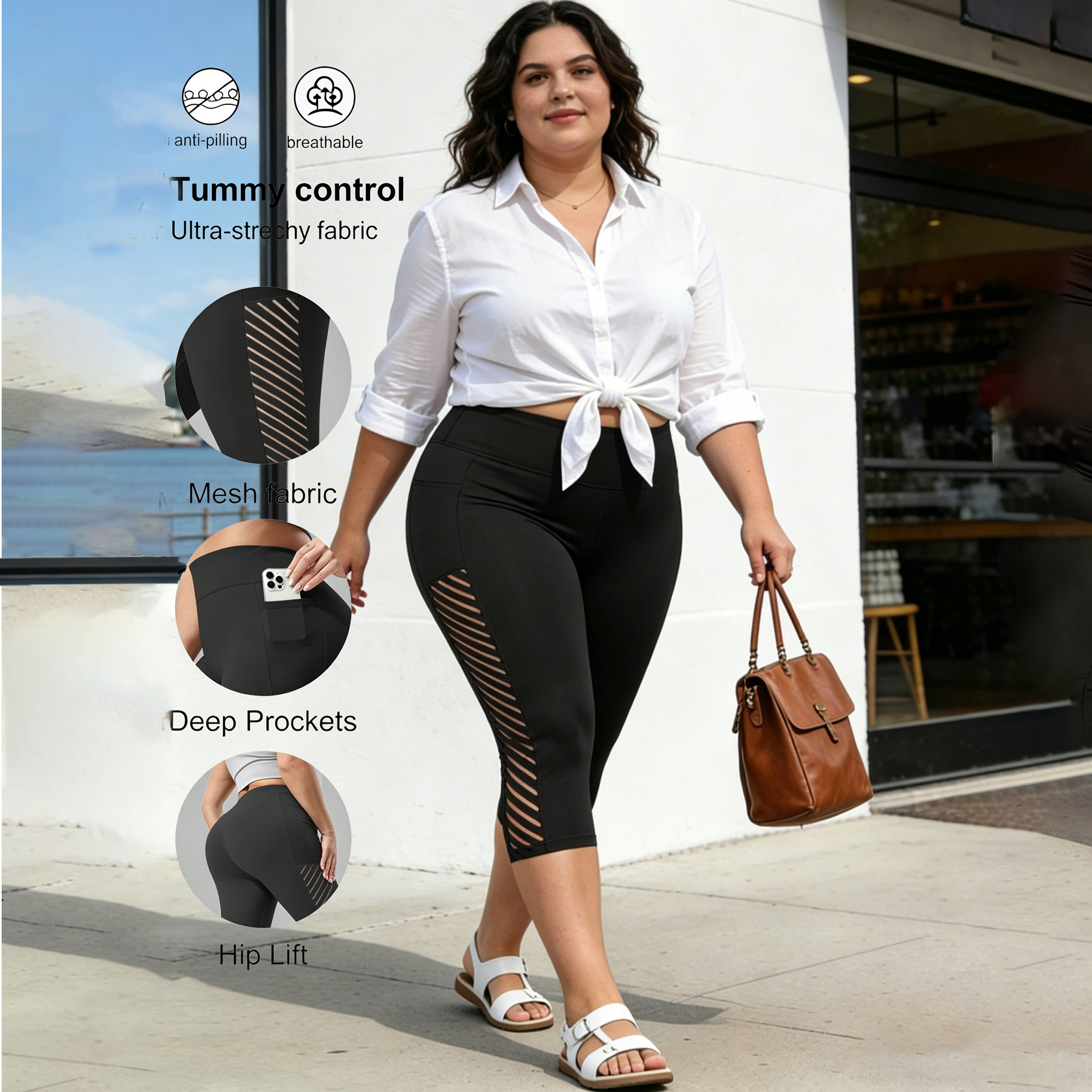 Plus Capri Leggings Thick High - Pilates Yoga Leggings recensione e prezzo